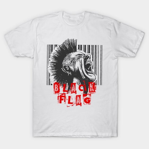 black flag barcode T-Shirt by plerketekuk